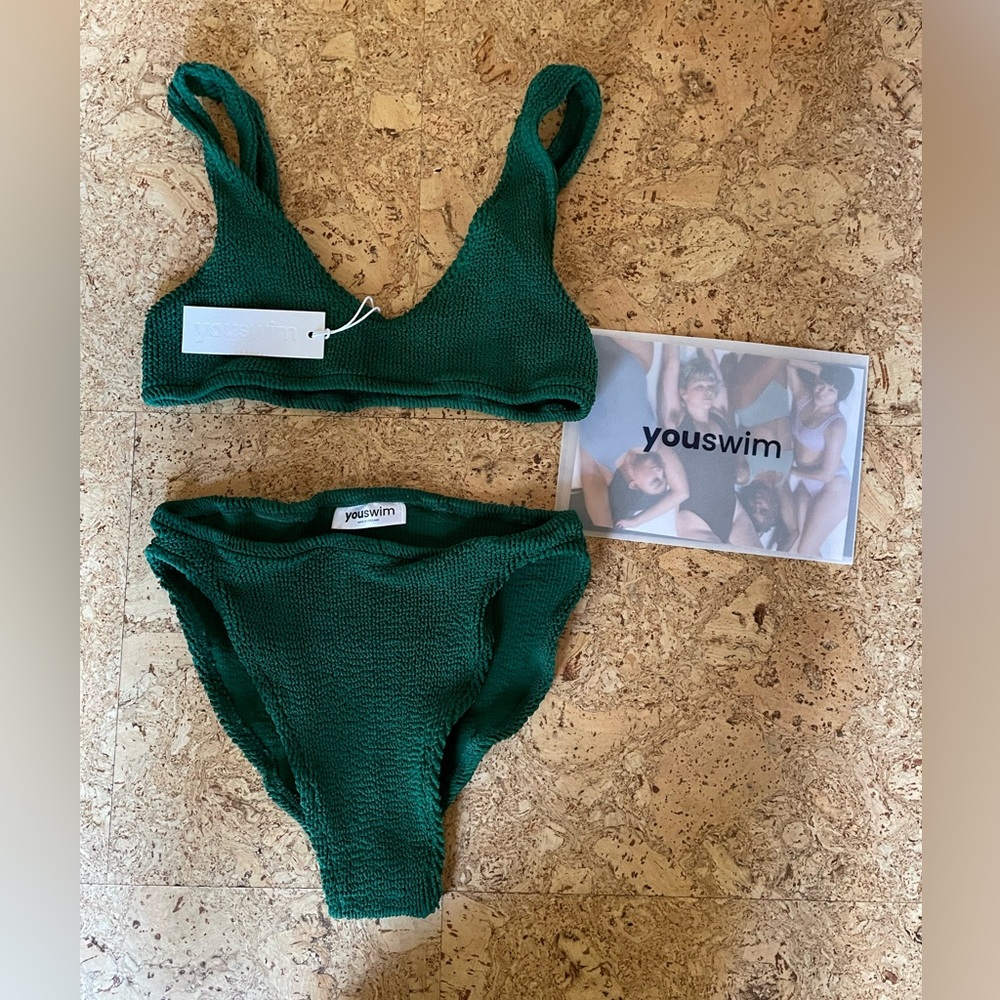 NWT Youswim Eva two-piece in Forest, standard waist